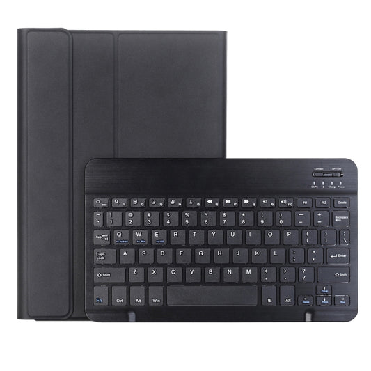 Black tablet keyboard case with detachable Bluetooth keyboard and built-in stand