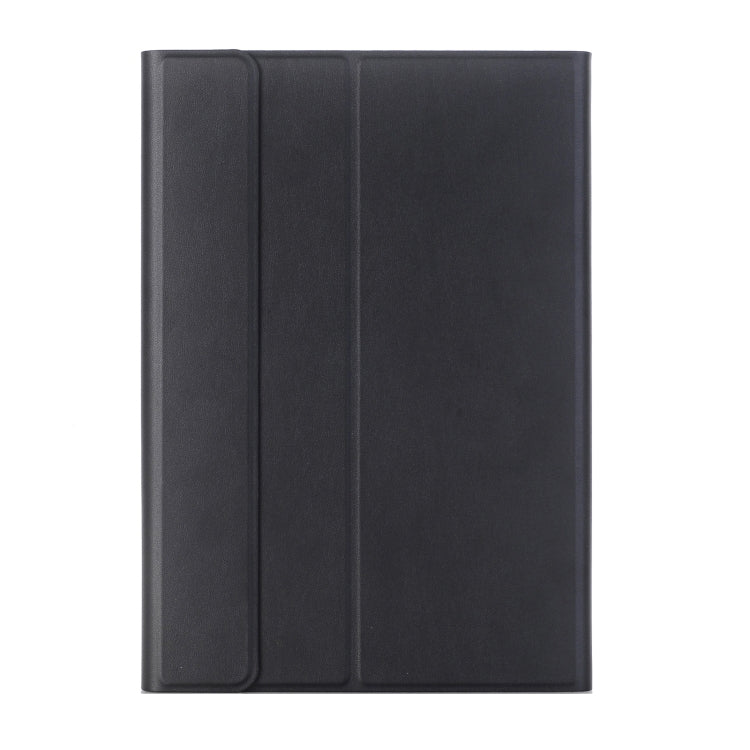 Black folio tablet case with three-panel cover for protection