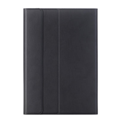 Black folio tablet case with three-panel cover for protection