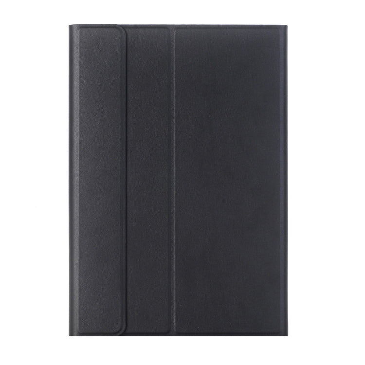 Black folio tablet case with textured back panel and folded cover