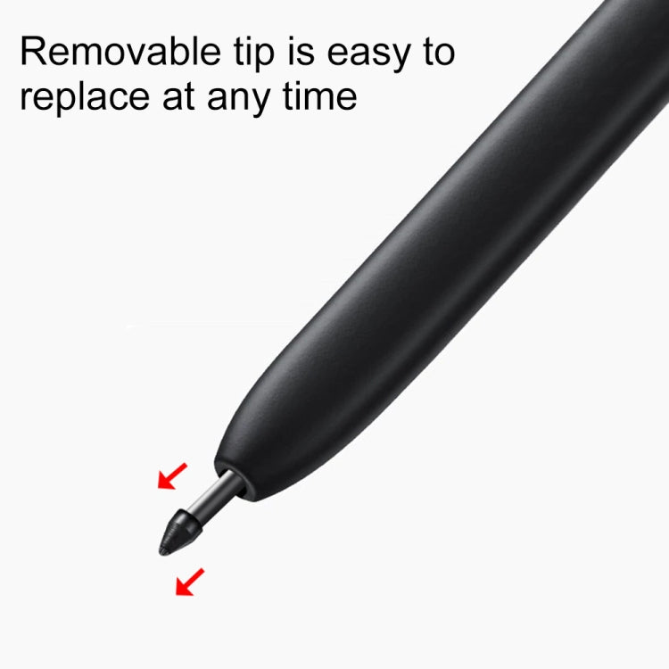Black stylus with removable tip for easy replacement