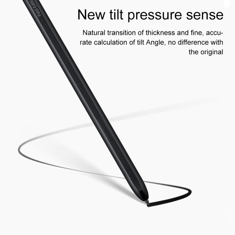 Black tilt stylus creating a smooth line on a screen
