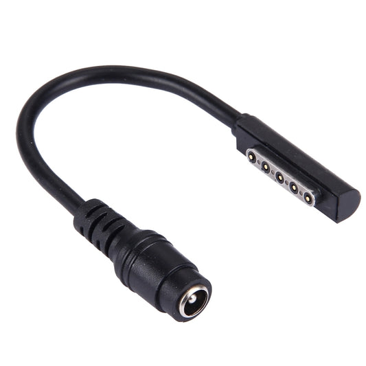 Microsoft 5-pin magnetic power adapter cable with DC barrel connector, black