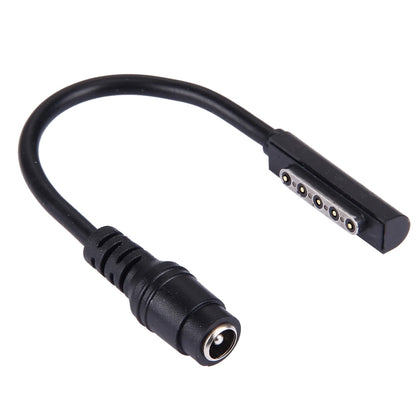 Microsoft 5-pin magnetic power adapter cable with DC barrel connector, black cord
