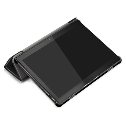 3-folding flip leather case for tablet, black, slim profile with viewing angle