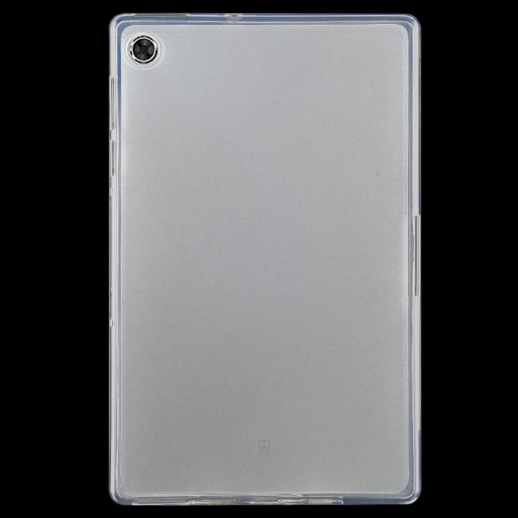 Clear TPU tablet case for Lenovo Tab M10 Plus with frosted back and camera cutout