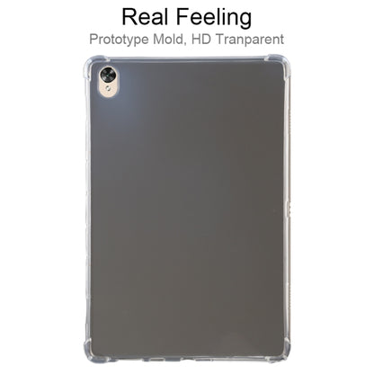 Transparent TPU tablet case with precise camera cutout and protective corners