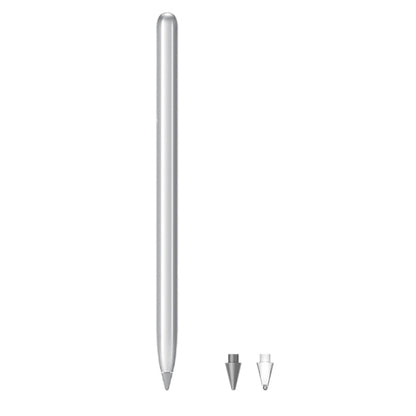 Silver stylus pen with two spare nib tips, set of 3 pieces