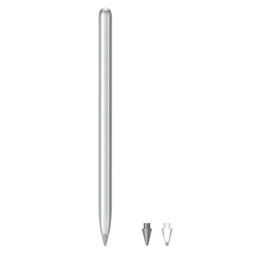 Silver stylus pen with two spare nib tips, set of 3 pieces