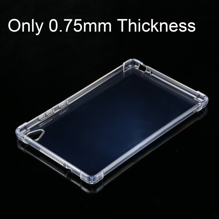 0.75mm clear TPU tablet case frame with cutouts for Lenovo Tab M8