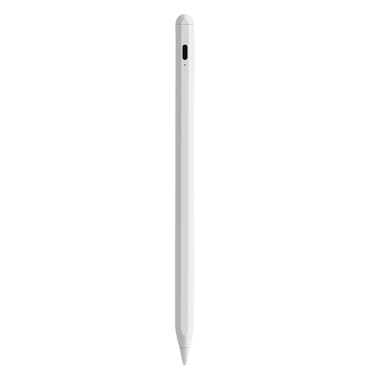 Bluetooth stylus pen, slim gray design with black side button and pointed tip