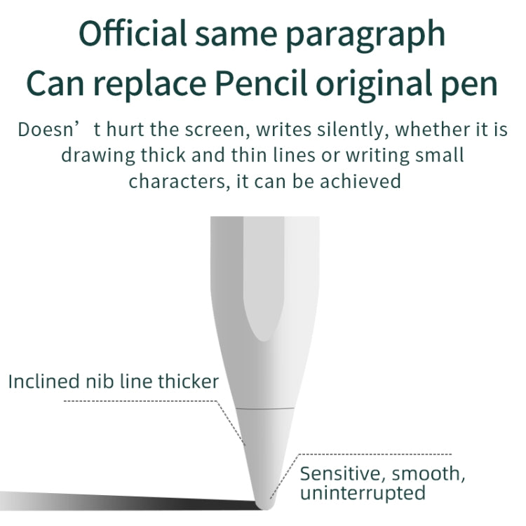Bluetooth stylus pen tip close-up, slim gray body with pointed nib