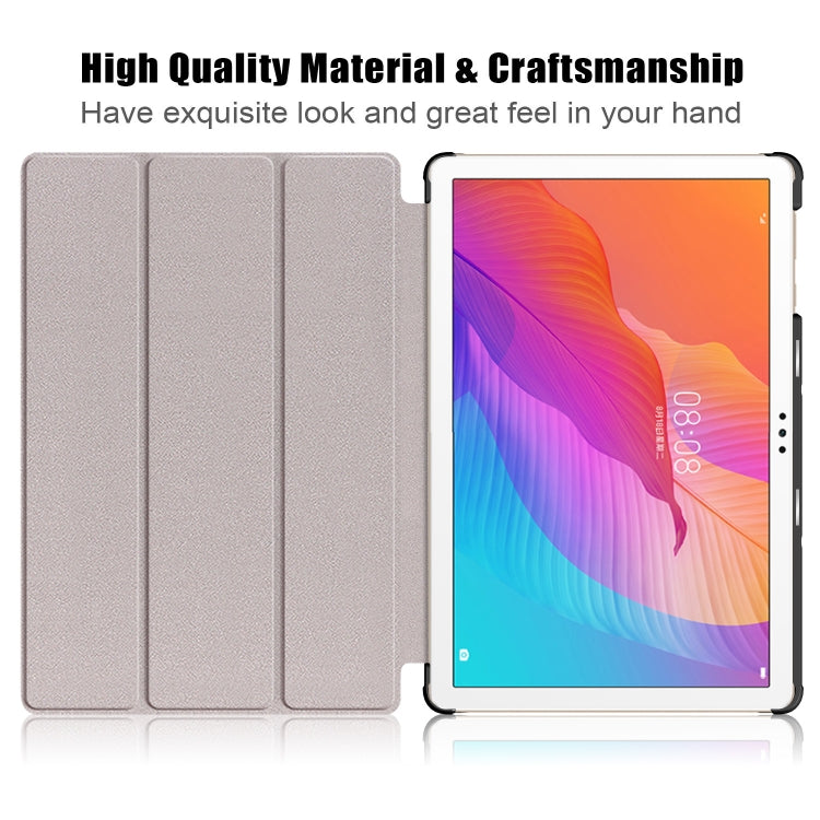 Tablet PC leather case in light rose with three-panel cover and tablet window