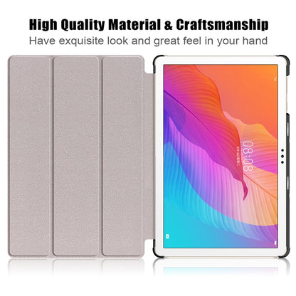Tablet PC leather case in light rose with three-panel cover and tablet window