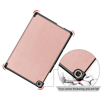 Rose gold tablet PC leather case with reinforced corners and anti-fall protection