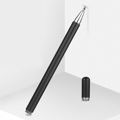 Black magnetic stylus pen with replaceable disc tip and spare pen head