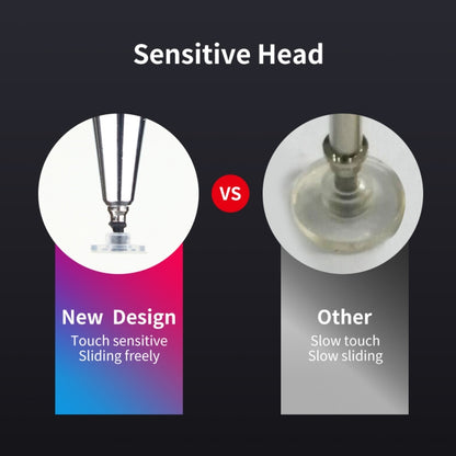 Disc-tip stylus head with fast, sensitive touch contact