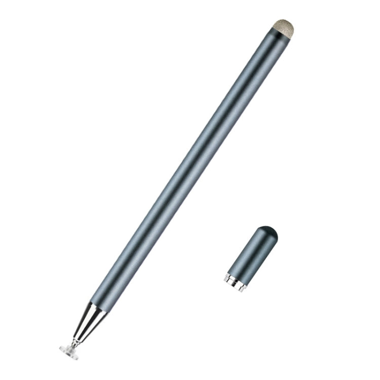 Cosmic grey magnetic stylus pen with fiber tip and small spare cap piece