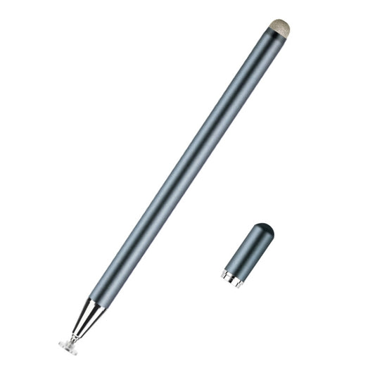 Cosmic grey magnetic stylus pen with fiber tip and small spare cap piece