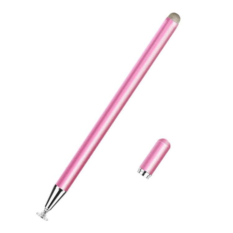 Rose gold magnetic stylus pen with fiber tip and small spare cap piece
