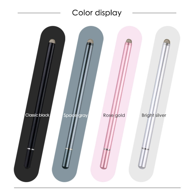 Universal magnetic stylus pen color options: black, gray, rose gold, and bright silver