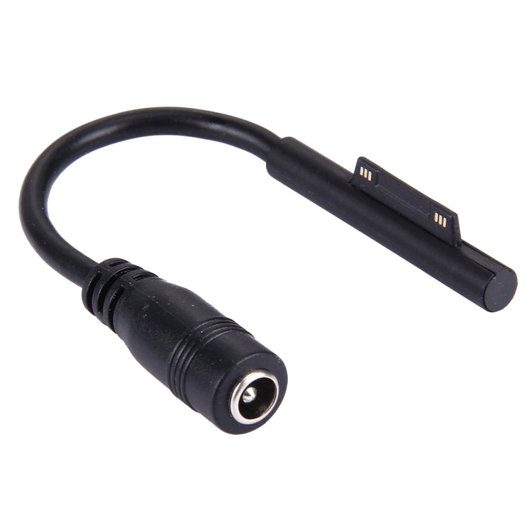 Black DC power cable with 6-pin magnetic connector and round barrel plug
