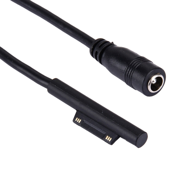 Black 5.5x2.5mm DC barrel connector with 6-pin magnetic contact end