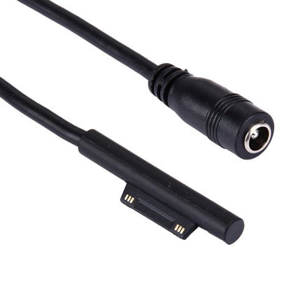 Black 5.5x2.5mm DC barrel connector with 6-pin magnetic contact end