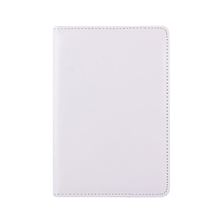 9-inch tablet folio case, white leather-look back cover with stitched edges