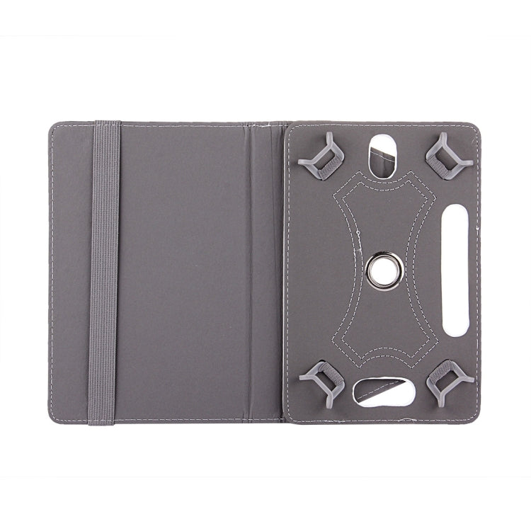 9-inch tablet folio case, dark gray leather-look with open front and inner slots