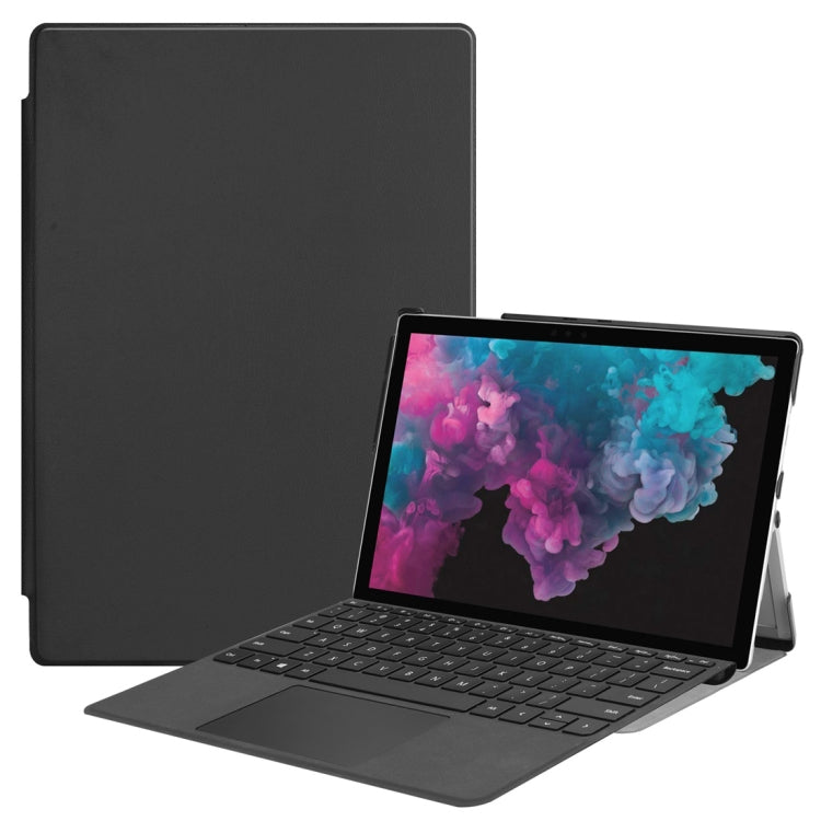 Grey PU leather flip case with open stand and tablet screen visible
