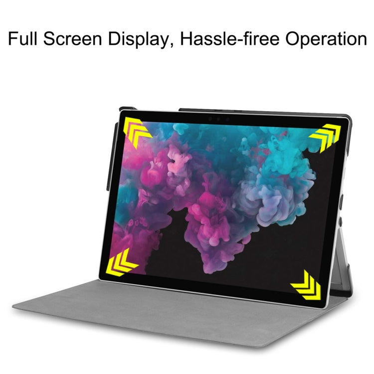 Grey PU leather flip case opened in viewing stand position for tablet