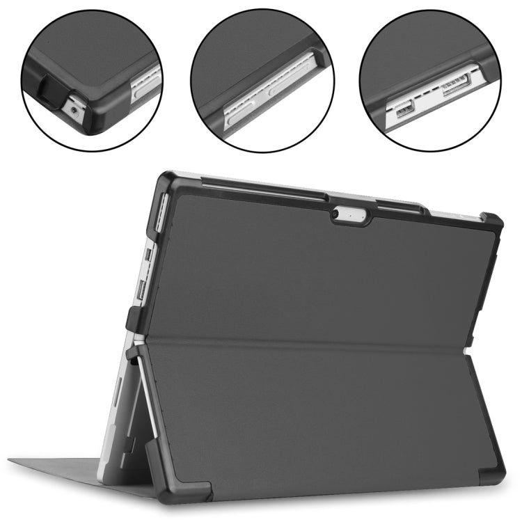 Grey PU leather flip case with side cutouts and connector access