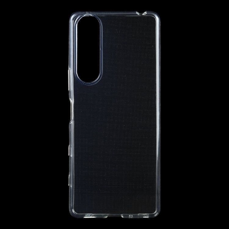 Transparent TPU phone case front view with screen and port cutouts