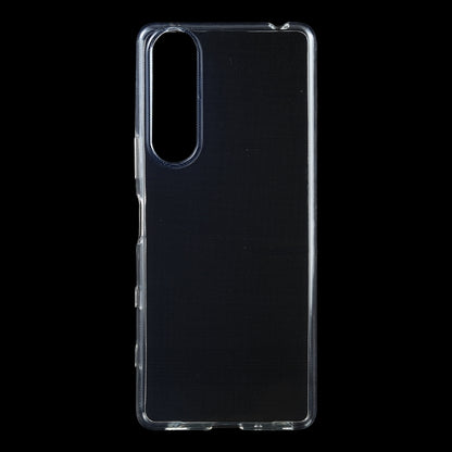 Transparent TPU phone case front view with screen and port cutouts