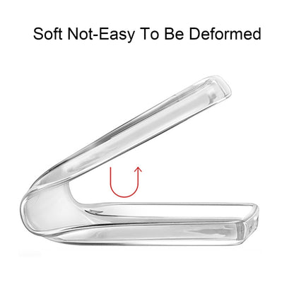 Flexible transparent TPU phone case with curved protective edges