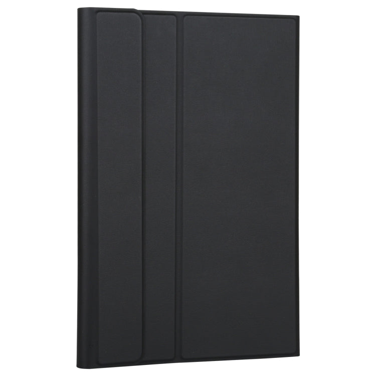 Black fold-over tablet case cover with side panel and smooth outer finish