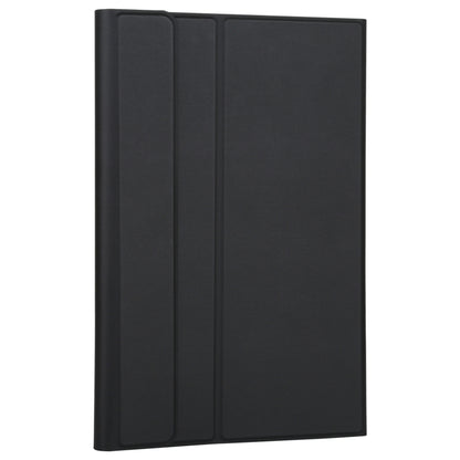 Black fold-over tablet case cover with side panel and smooth outer finish