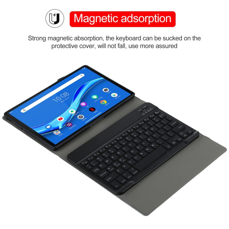 Tablet keyboard case with magnetic keyboard attachment on folio cover