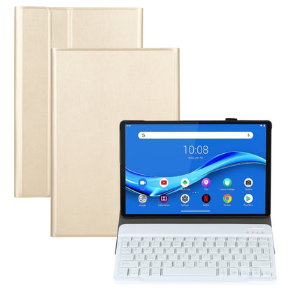 Beige detachable keyboard tablet case with backlit keys and flip viewing stand