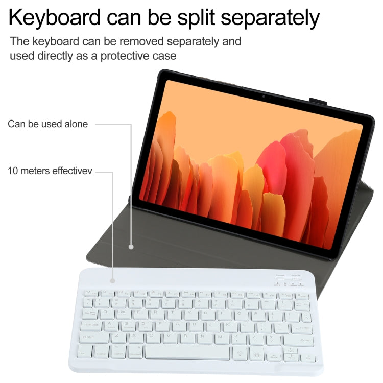 Detachable Bluetooth backlit keyboard tablet case with folio stand, dark gray and white keys