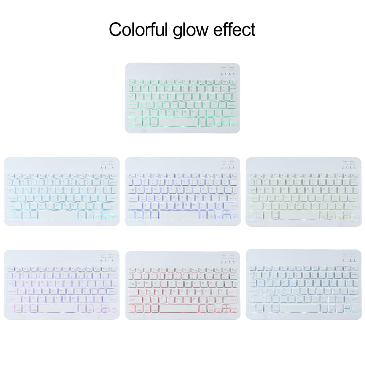 Backlit tablet keyboard case in multiple glow colors for key illumination
