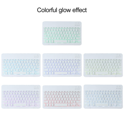 Backlit tablet keyboard case in multiple glow colors for key illumination