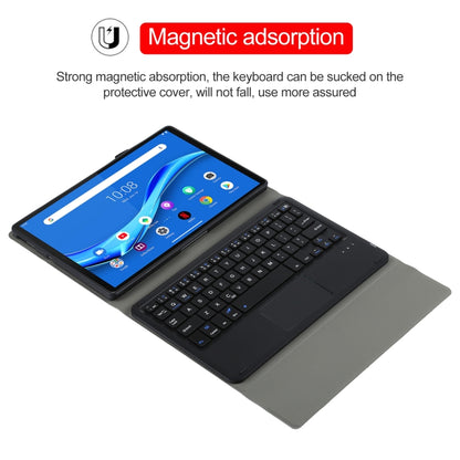 Black tablet case with detachable keyboard, shown angled with screen attached