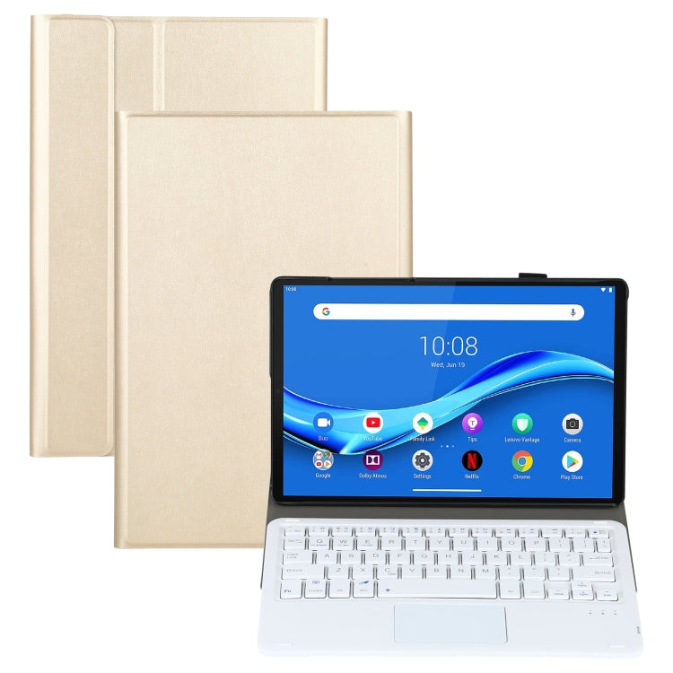 Gold detachable keyboard case with touchpad and flip stand for 10.3-inch tablet