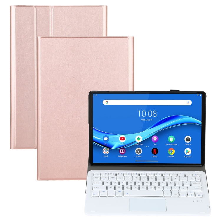 Rose gold detachable keyboard case with touchpad and flip stand for 10.3-inch tablet