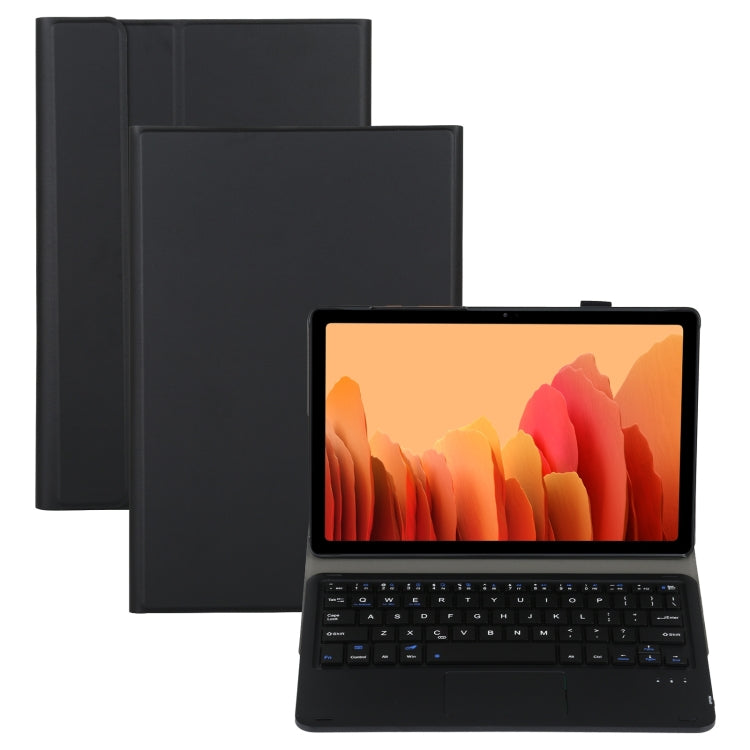 Black detachable Bluetooth keyboard tablet case with touchpad and stand
