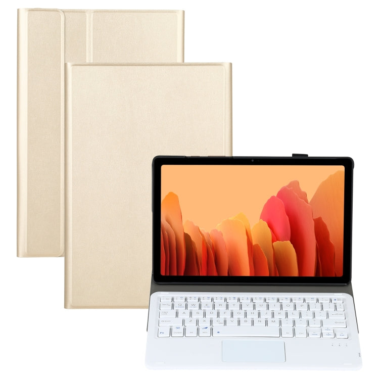 Gold ultrathin tablet keyboard case with detachable Bluetooth keyboard and touchpad