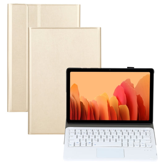 Gold ultrathin tablet keyboard case with detachable Bluetooth keyboard and touchpad