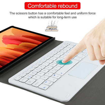 Black detachable Bluetooth keyboard tablet case with touchpad and holder